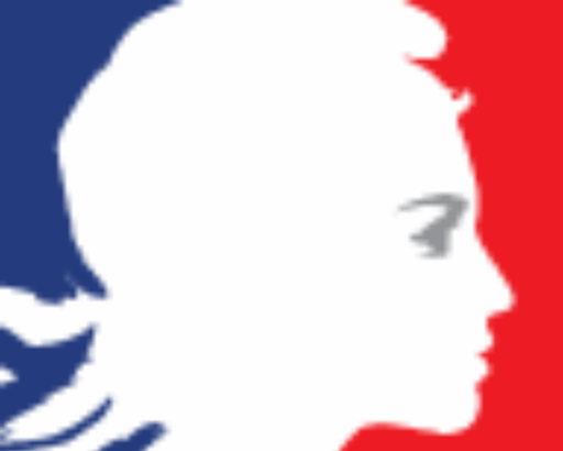 Marianne sur un drapeau bleu blanc rouge symbole de la répubique française