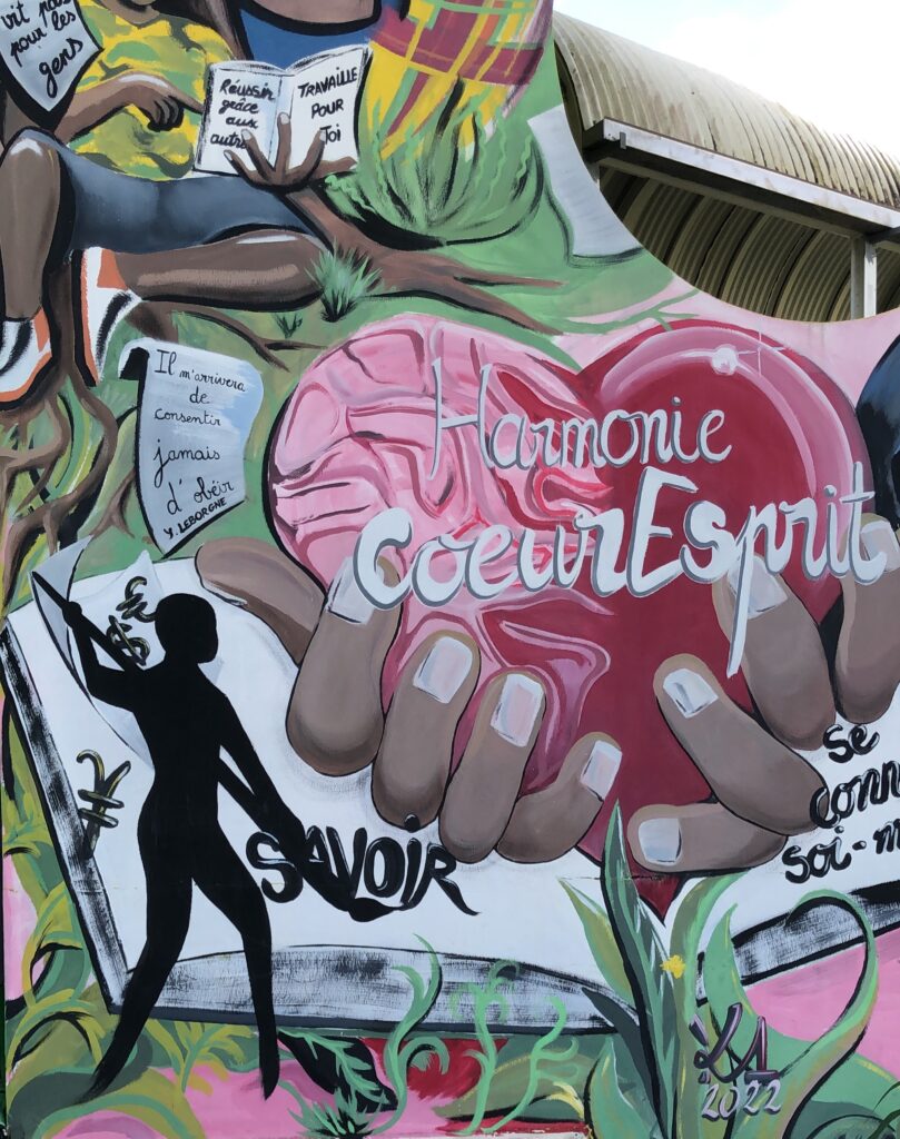 Fresque décorant la rotonde du lycée