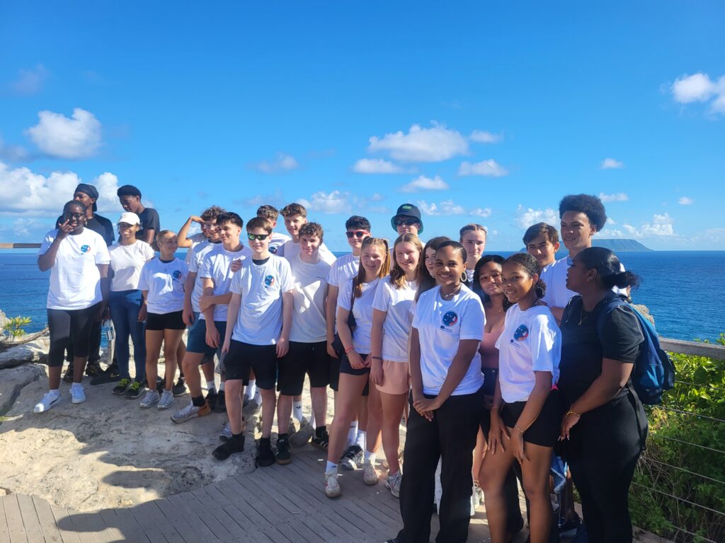 Photo de groupe lors du séjour des correspondants allemands à la Pointe des Châteaux